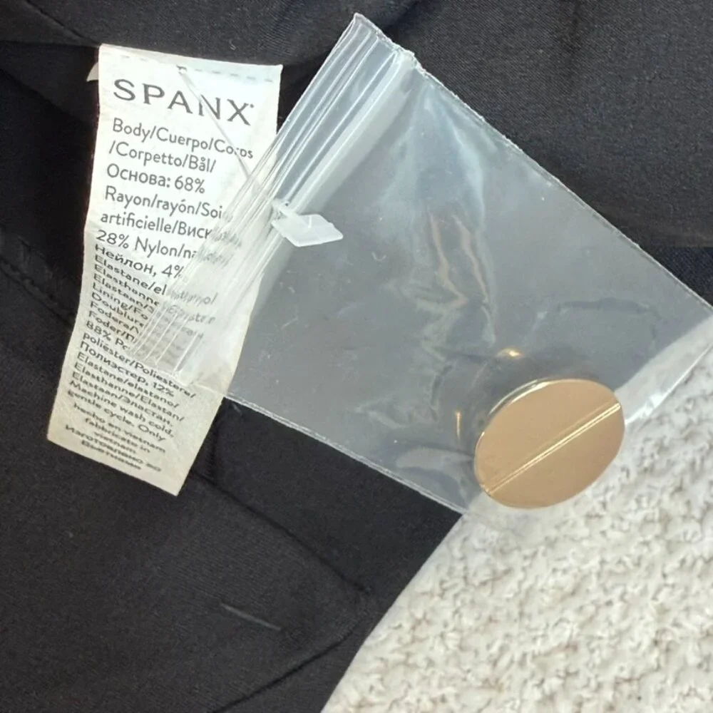 Spanx Womens Perfect Asymmetric Tailored Vest Ponte Knit Black Size 1X Work NWT - Picture 9 of 12